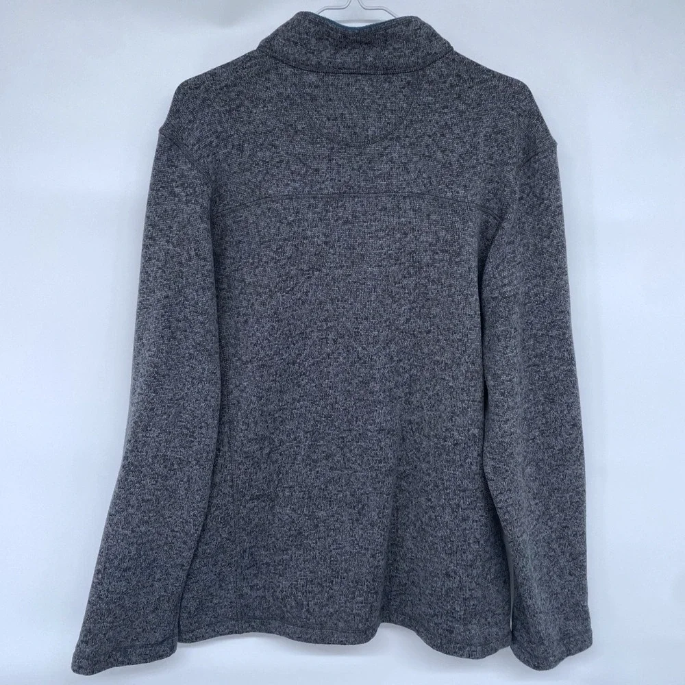 Woolrich Mens Gray Speckled Half Zip Pullover Sweater Large‎ Heathered Grey